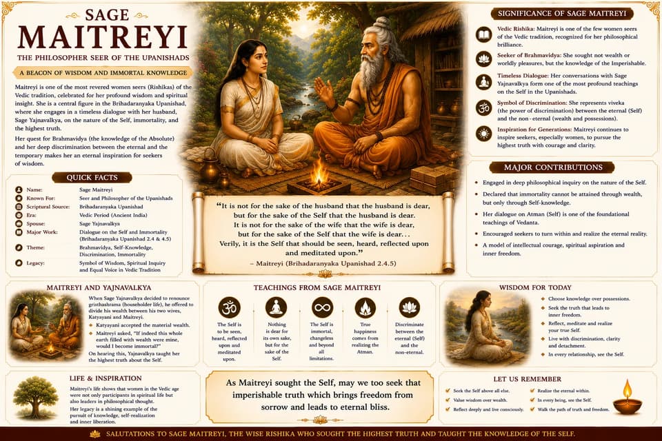 Maitreyi: The Seeker Who Chose Wisdom Over Wealth