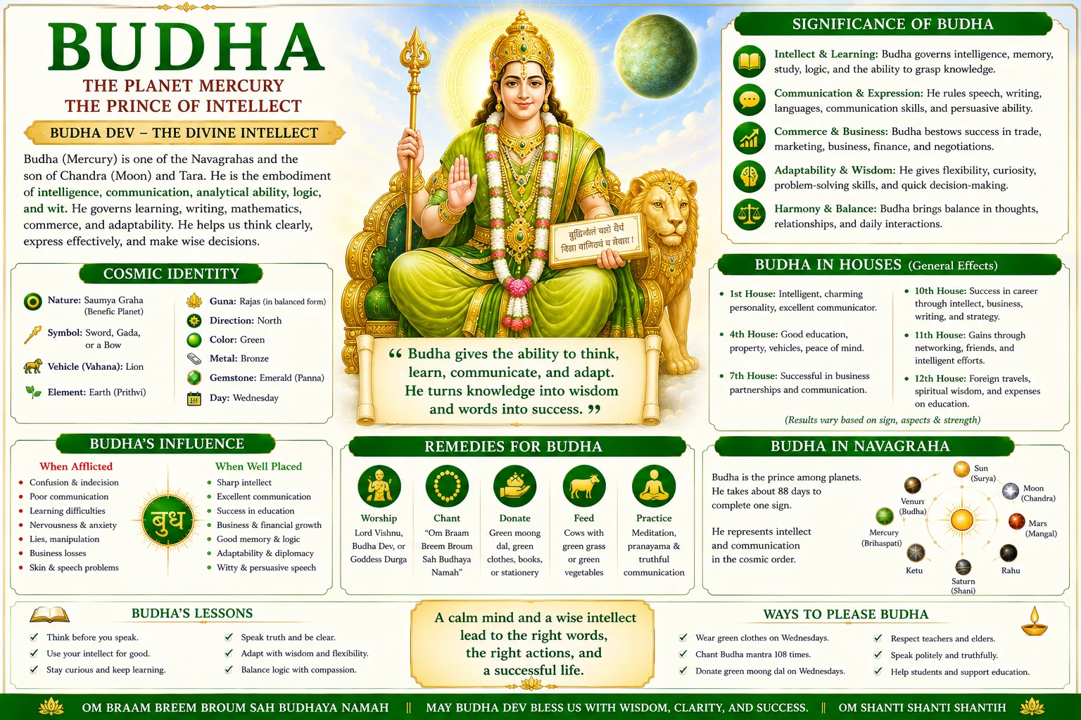Budha (Mercury): The Graha of Intelligence and Communication