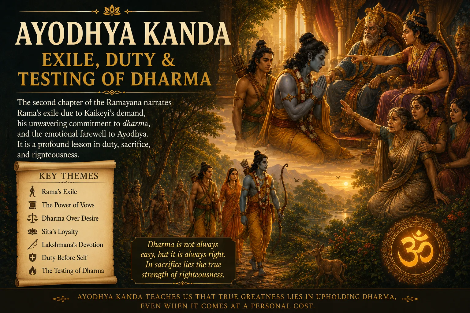 Ayodhya Kanda: Exile, Duty and the Testing of Dharma
