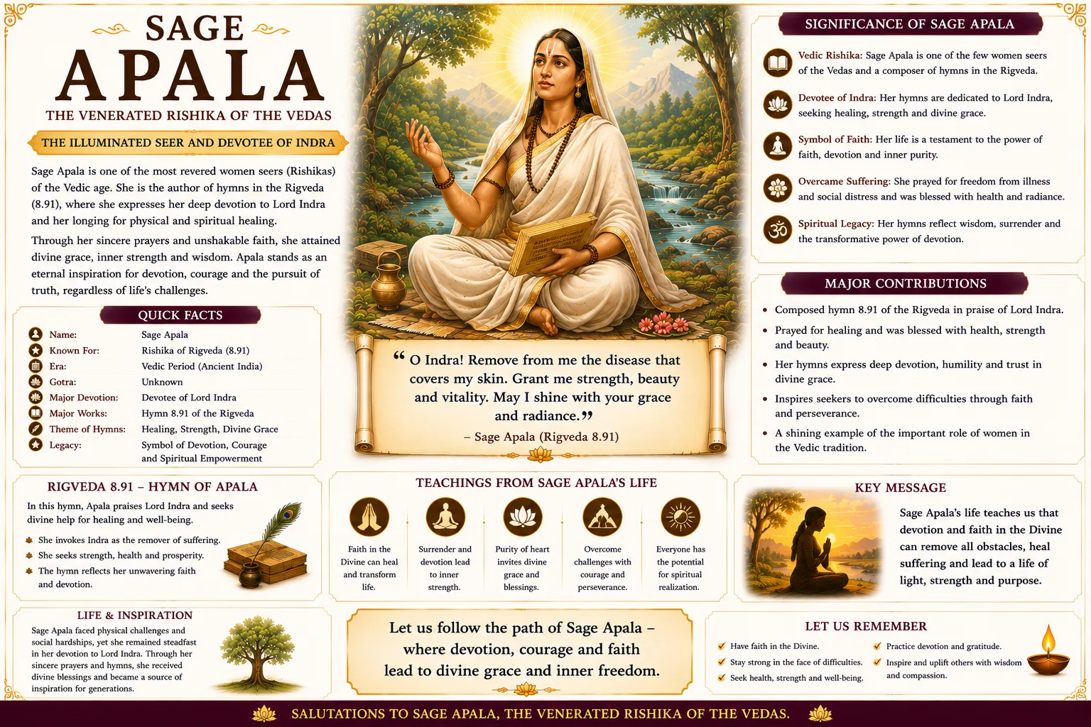 Apala: The Devoted Woman Seer of the Rigveda