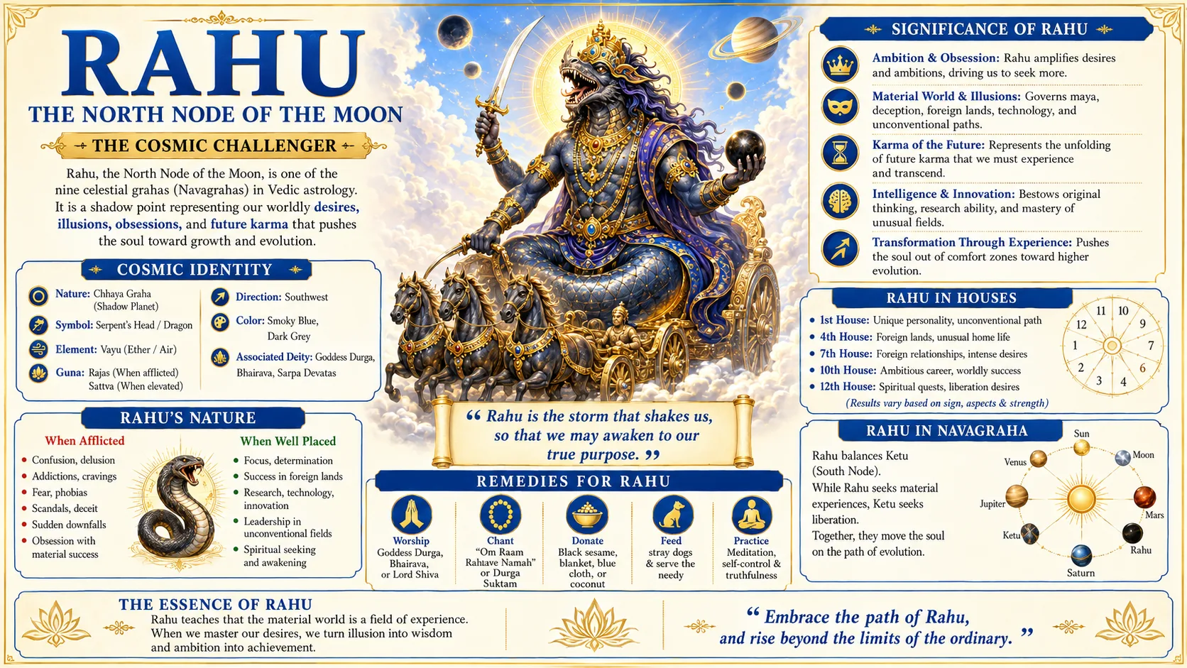 Rahu (North Node): The Shadow Graha of Desire and Ambition