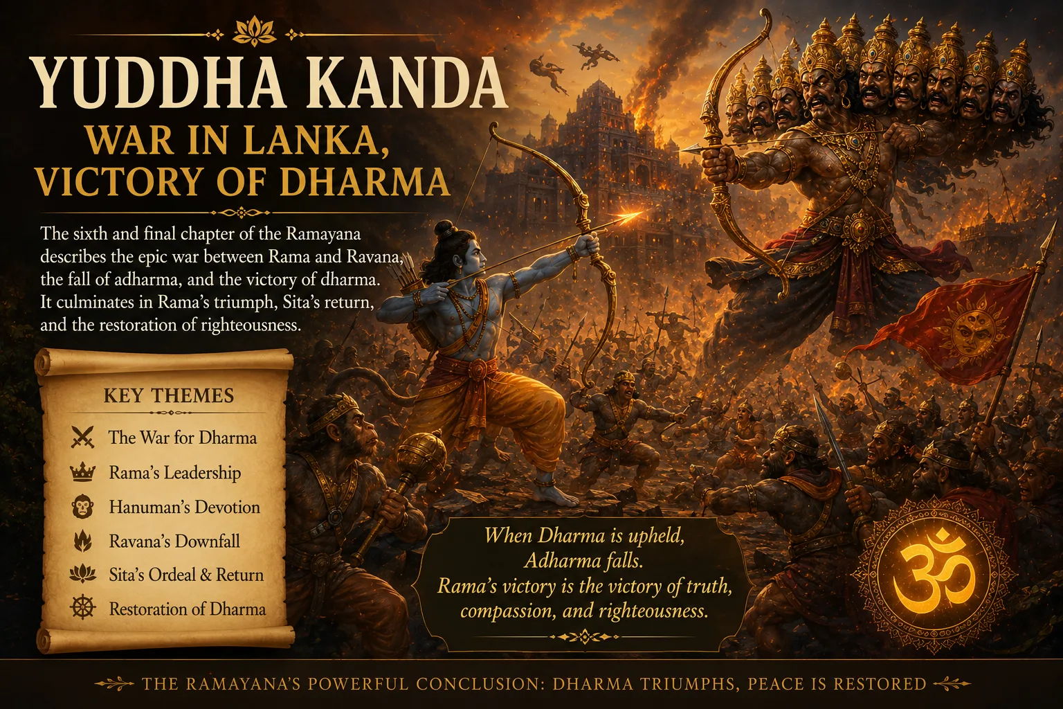 Yuddha Kanda: The War in Lanka and the Victory of Dharma