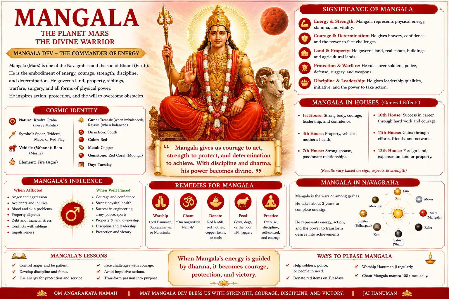 Mangala (Mars): The Warrior Graha of Energy and Courage